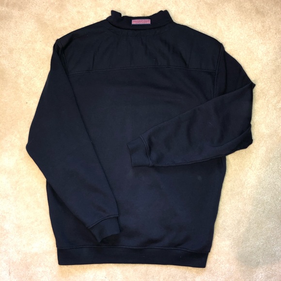 Vinyard Vines Navy Quarter Zip Sweater Jacket - Picture 4 of 8